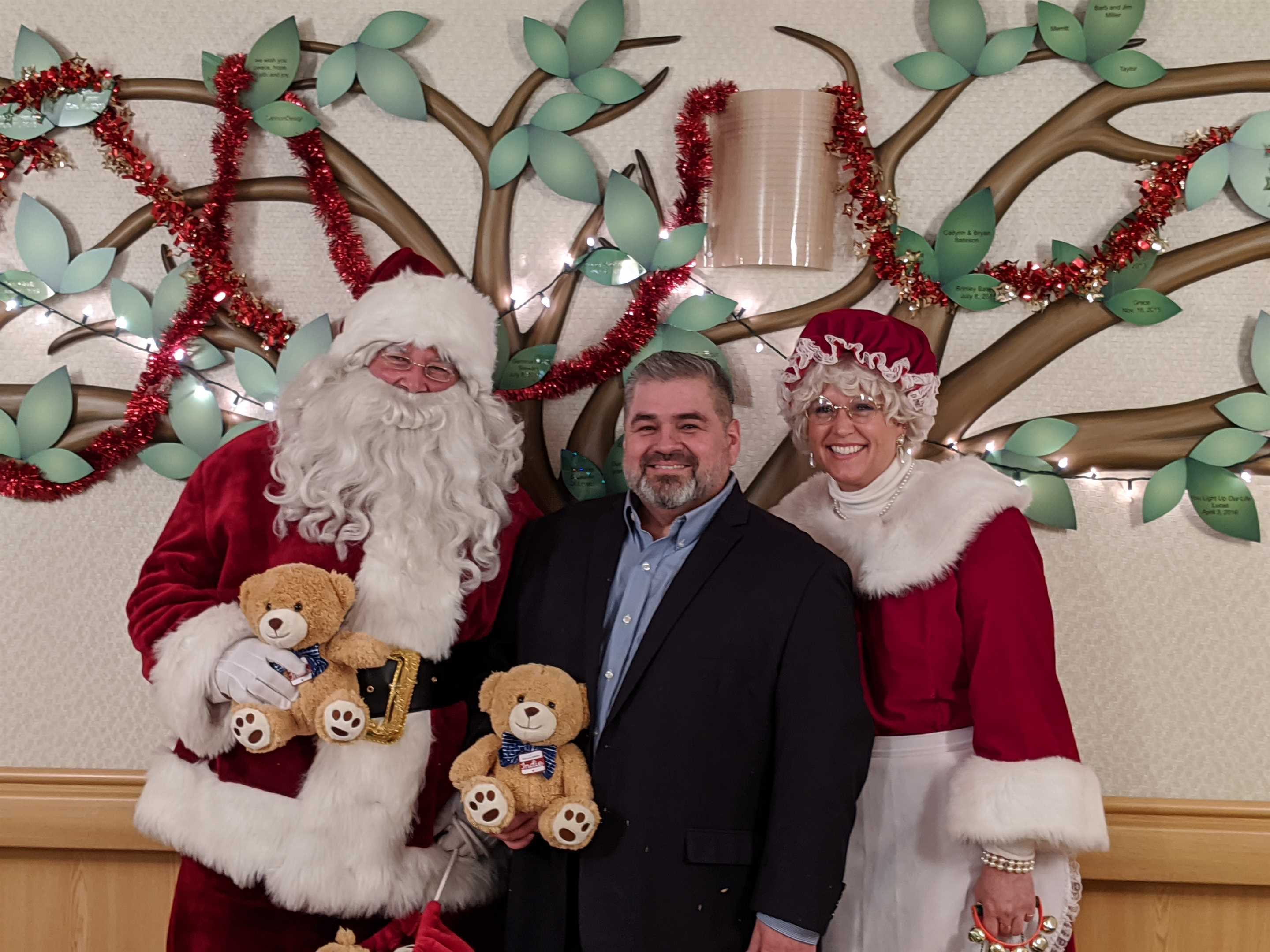 Mr. & Mrs. Claus and Wally Olivieri